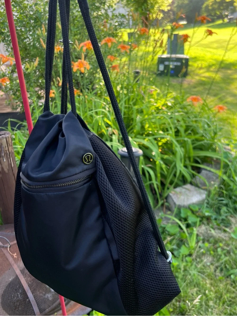 lululemon cinch bag black All Night Festival Crossbody Belt 5L Adjustable Shoulder Strap Lululemon Drawstring Backpack Womens Black